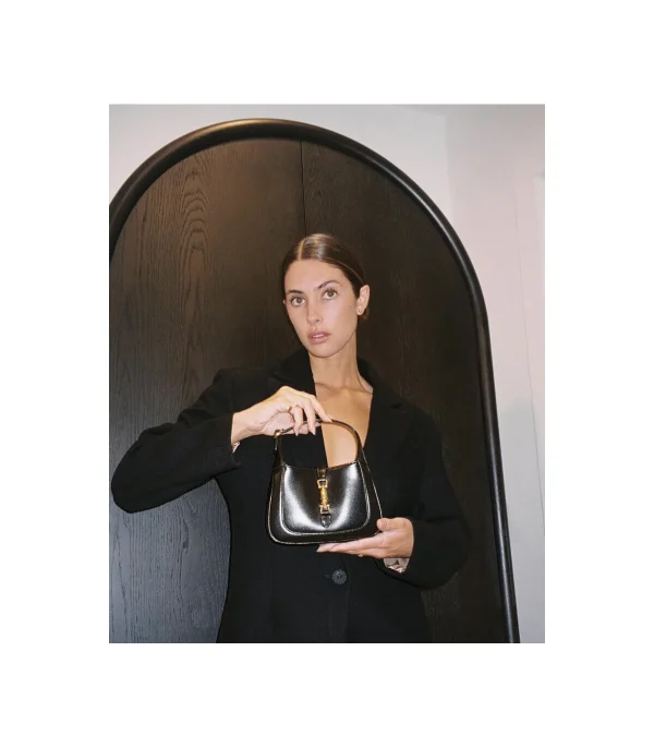 Gucci Jackie 1961 Mini Hobo Bag In Black Leather 19cm