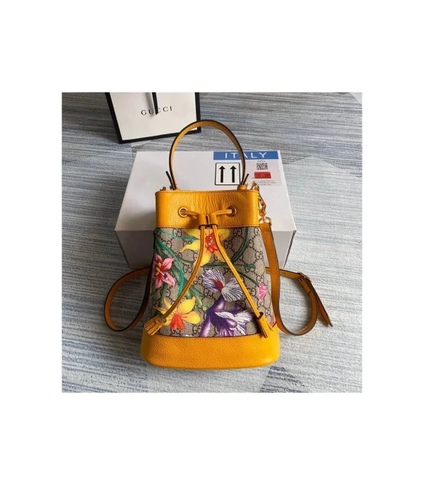 Gucci Ophidia GG Flora Small Bucket Bag