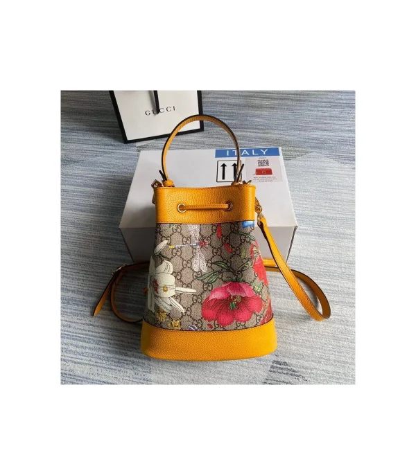 Gucci Ophidia GG Flora Small Bucket Bag