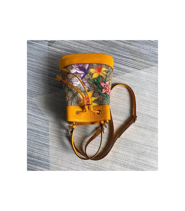 Gucci Ophidia GG Flora Small Bucket Bag