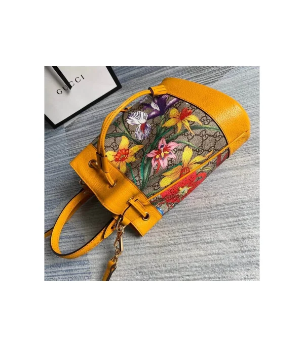 Gucci Ophidia GG Flora Small Bucket Bag