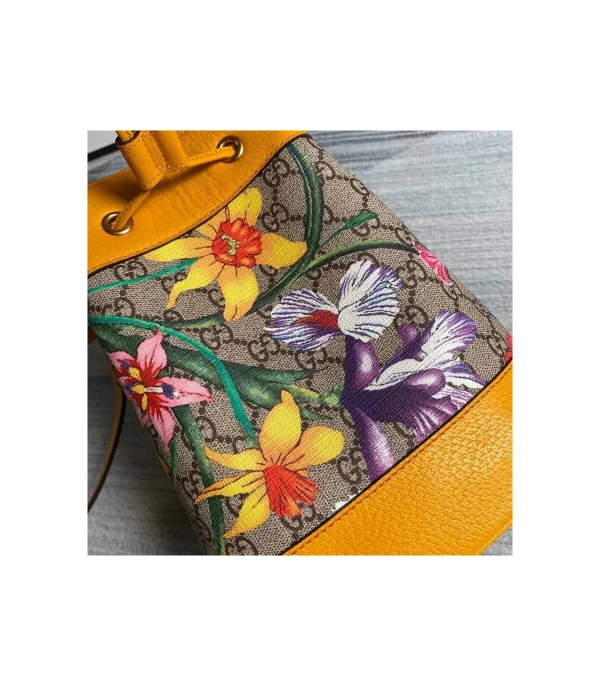 Gucci Ophidia GG Flora Small Bucket Bag