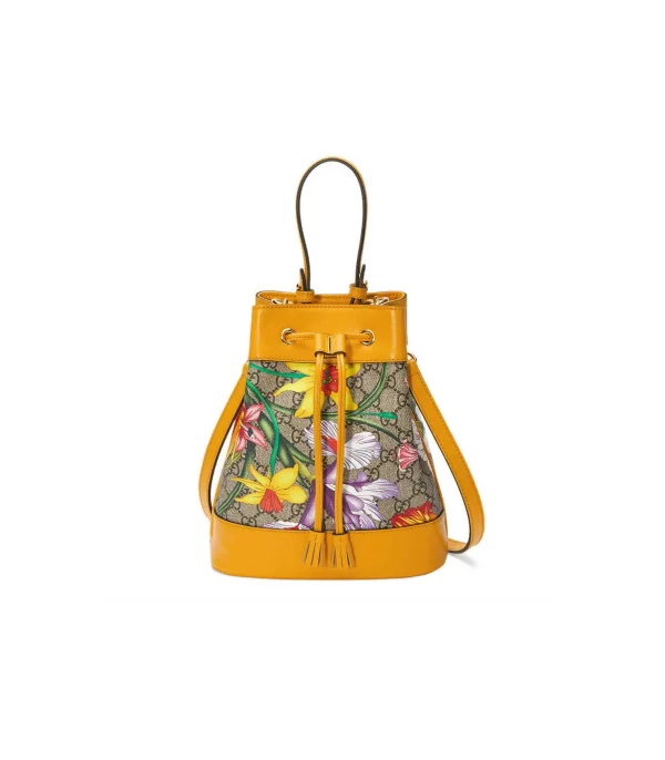 Gucci Ophidia GG Flora Small Bucket Bag