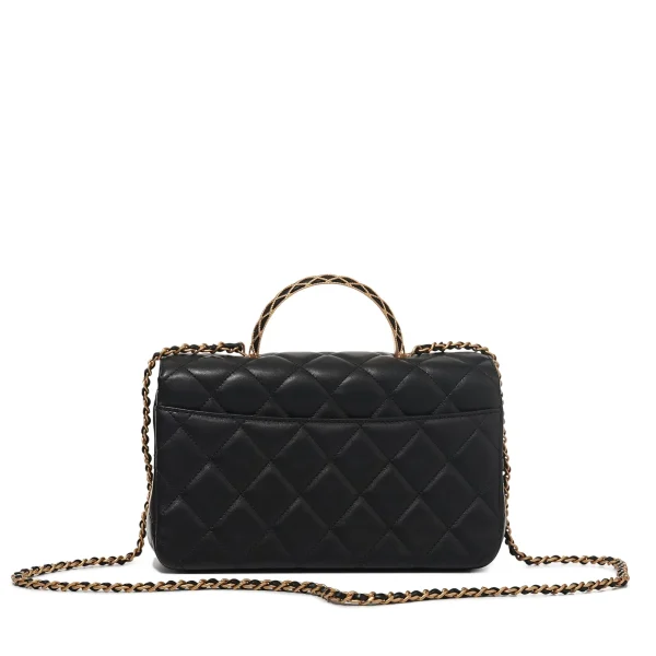 hkmrkt-czpn2-t3-04.webp Black Quilted Lambskin Top Handle Flap Bag