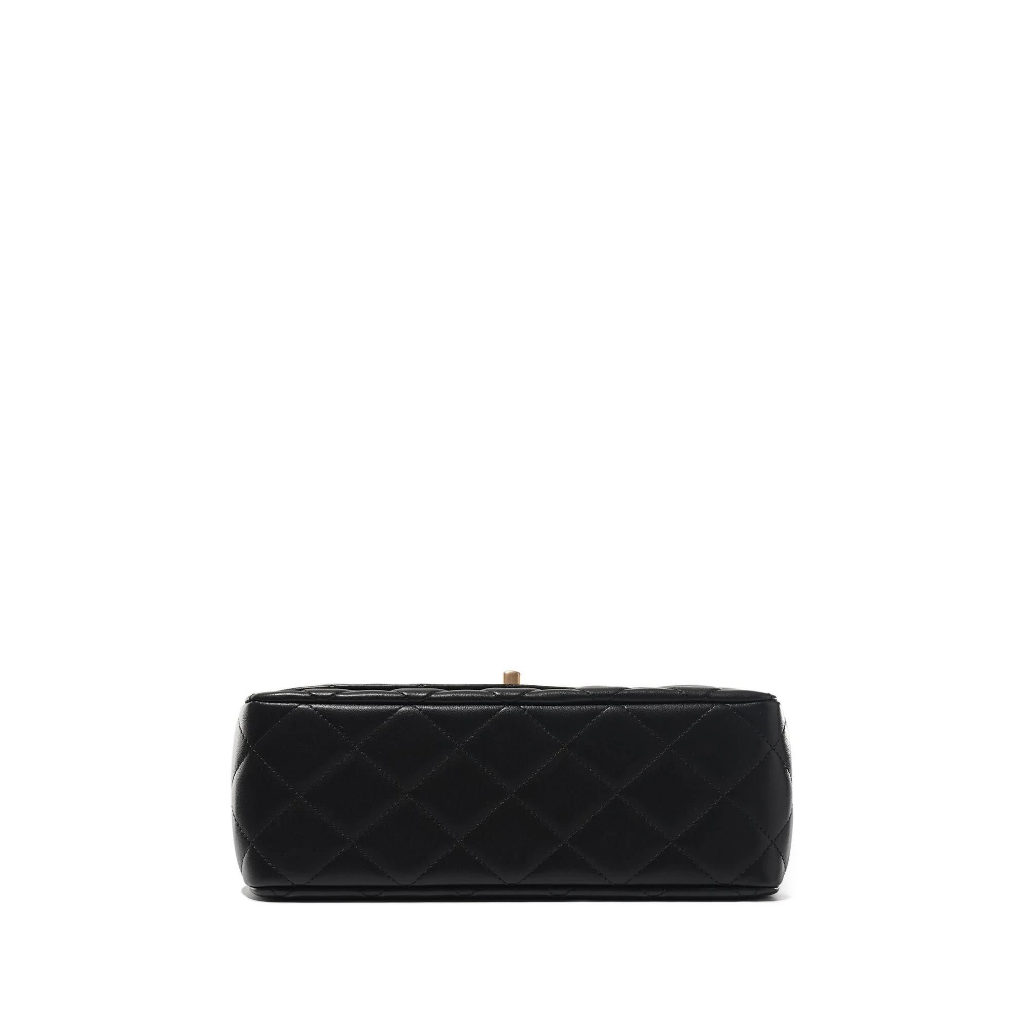 Black Quilted Lambskin Top Handle Flap Bag - view 5