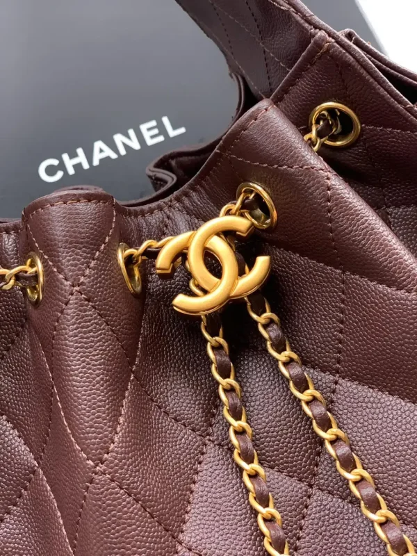 image-2026-08-14T140434.384-ddbf59c8630f.webp Chanel 25 Small Size Handbag Calfskin With Grain Effect & Gold Metallic Brown 30cm/11.8in AS5293