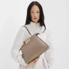 image-39-b43c79e464aa.webp Fendi Peekaboo Soft Medium Leather Bag Dove Grey 33Cm