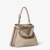 image-40-87a56fd2d09d.webp Fendi Peekaboo Soft Medium Leather Bag Dove Grey 33Cm