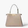 image-41-07e138ef0b20.webp Fendi Peekaboo Soft Medium Leather Bag Dove Grey 33Cm