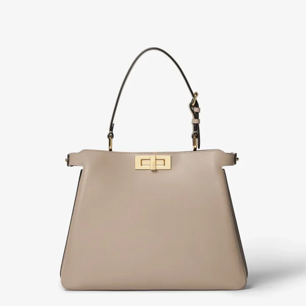 image-41-07e138ef0b20.webp Fendi Peekaboo Soft Medium Leather Bag Dove Grey 33Cm
