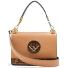 Fendi Ff Logo Bottom Brown Bag 22Cm