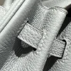 Hermes Birkin 25Cm Baby Blue Togo Leather Silver Hardware 237514