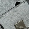 Hermes Birkin 25Cm Baby Blue Togo Leather Silver Hardware 237514
