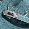 Hermes Birkin 25Cm Teal Green Togo Leather Silver Hardware 237510