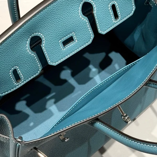 Hermes Birkin 25Cm Teal Green Togo Leather Silver Hardware 237510