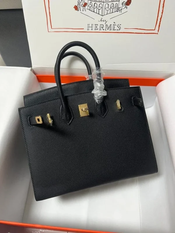 Hermes Birkin Sellier Black Epsom Leather Gold Hardware
