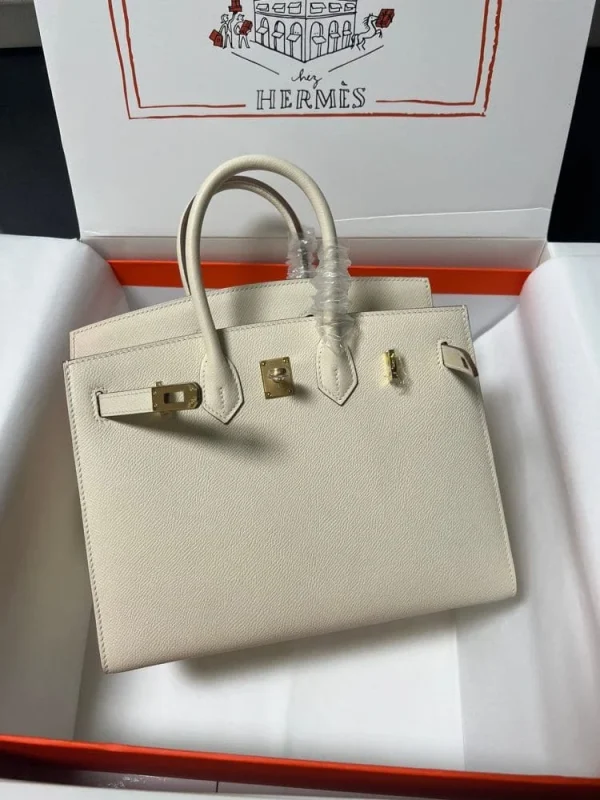 Hermes Birkin Sellier Cream Epsom Leather Gold Hardware