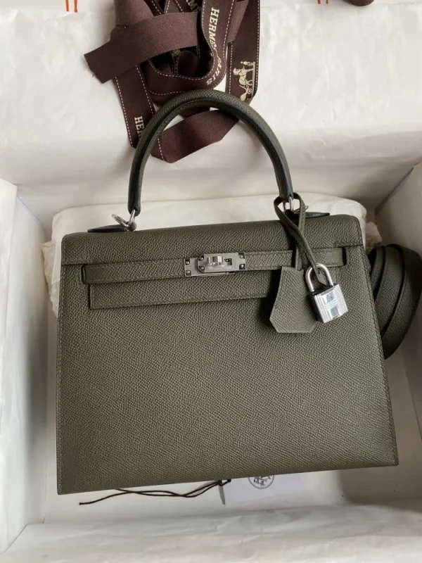 imgi_21_f5edb08b-6bf1ff3b406f.webp Hermes Kelly 25 Bag In Olive Green Epsom Leather For Women 25cm/10in