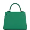 Hermes Kelly 25 Bag In Vert Vertigo Epsom Leather For Women 25cm/10in