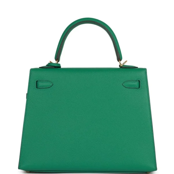 Hermes Kelly 25 Bag In Vert Vertigo Epsom Leather For Women 25cm/10in