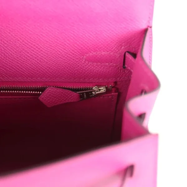 Hermes Kelly 25 Bag In Rose Pourpre Epsom Leather For Women 25cm/10in
