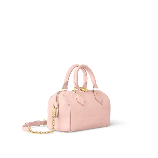 louis-vuitton-8fe3dc8a91e8.webp Louis Vuitton Speedy Bandoulire 20 Monogram Empreinte Opal Pink 20.5cm M47136, Designer Handbags, Womens Purse, luxury bags