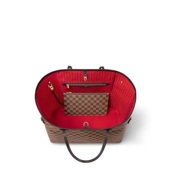 louis-vuitton-neverfull-gm-N40597_PM1_Interior_20view-4debd3663194.webp Louis Vuitton Neverfull GM Tote Bag Damier Ebene Canvas Cerise Red 39cm N40597, Designer Handbags, Womens Purse, luxury bags