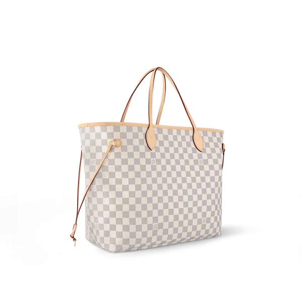 Louis Vuitton Neverfull GM Tote Bag Damier Azur Canvas Rose Ballerine 39cm N40601, Designer Handbags, Womens Purse, luxury bags