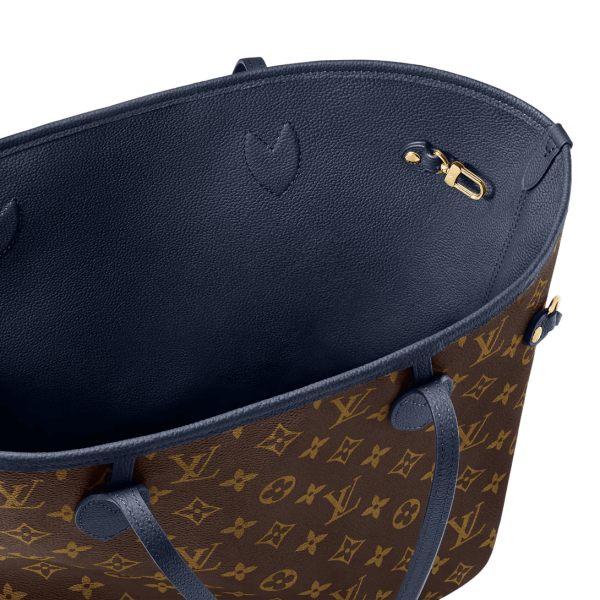louis-vuitton-neverfull-inside-out-mm-M14994_PM1_Detail_20view-e92798fb10f6.webp Louis Vuitton Neverfull Inside Out MM Medium Navy Tote Bag 31cm/12.2in M14904, Designer Handbags, Womens Purse, luxury bags