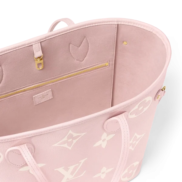 louis-vuitton-neverfull-mm-M14210_PM1_Detail_20view-d7ff68b69bdc.webp Louis Vuitton Neverfull MM Tote Bag Monogram Empreinte Pink/Quartz Pink/Beige 31cm M14210, Designer Handbags, Womens Purse, luxury bags