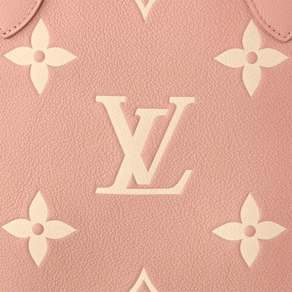 louis-vuitton-neverfull-mm-M46329_PM1_Detail_20view-3f5f70a7f657.webp Louis Vuitton Neverfull MM Tote Bag Monogram Empreinte Trianon Pink / Cream 31cm M46329, Designer Handbags, Womens Purse, luxury bags