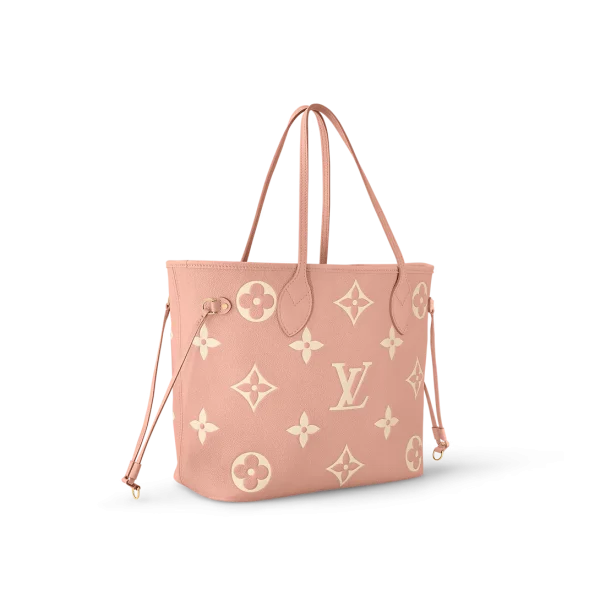 louis-vuitton-neverfull-mm-M46329_PM1_Side_20view-106613ac4067.webp Louis Vuitton Neverfull MM Tote Bag Monogram Empreinte Trianon Pink / Cream 31cm M46329, Designer Handbags, Womens Purse, luxury bags