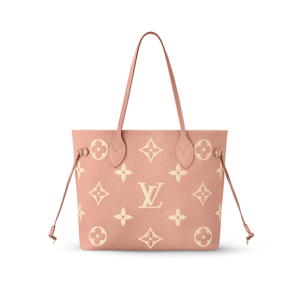 louis-vuitton-neverfull-mm-M46329_PM2_Front_20view-e5cf77f6e818.webp Louis Vuitton Neverfull MM Tote Bag Monogram Empreinte Trianon Pink / Cream 31cm M46329, Designer Handbags, Womens Purse, luxury bags