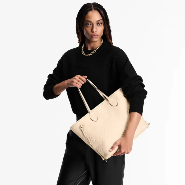 louis-vuitton-neverfull-mm-M46676_PM1_Cropped_20worn_20view-4064a01f748c.webp Louis Vuitton Neverfull Mm Tote Bag Crme Beige 31cm M46676, Designer Handbags, Womens Purse, luxury bags