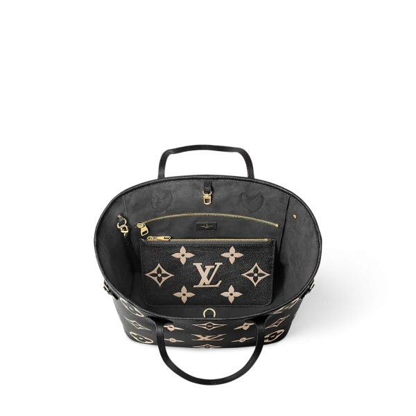 louis-vuitton-neverfull-mm-M58907_PM1_Interior_20view-19658eec07e3.webp Louis Vuitton Neverfull MM Tote Bag Monogram Empreinte Black 31cm M58907, Designer Handbags, Womens Purse, luxury bags