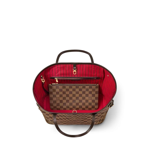 louis-vuitton-neverfull-mm-N40599_PM1_Interior_20view-f503abf49947.webp Louis Vuitton Neverfull MM Tote Bag Damier Ebene Cerise Red 31cm N40599, Designer Handbags, Womens Purse, luxury bags