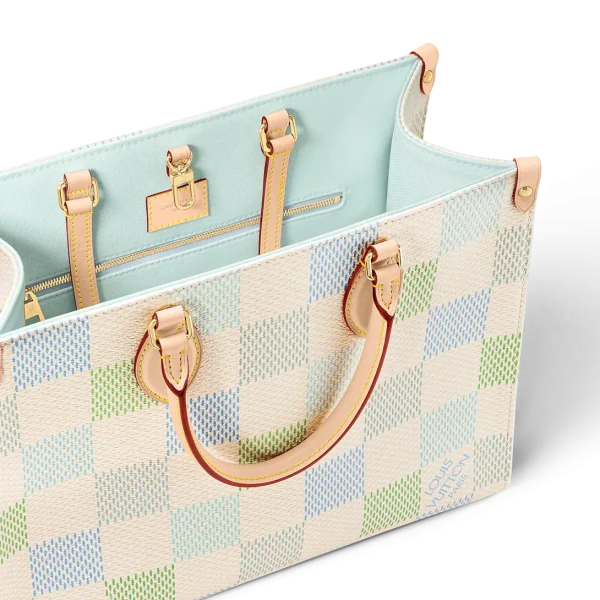 Louis Vuitton Onthego Mm Autres Toiles Damier Pistachio N40518 35Cm, Designer Handbags, Womens Purse, luxury bags