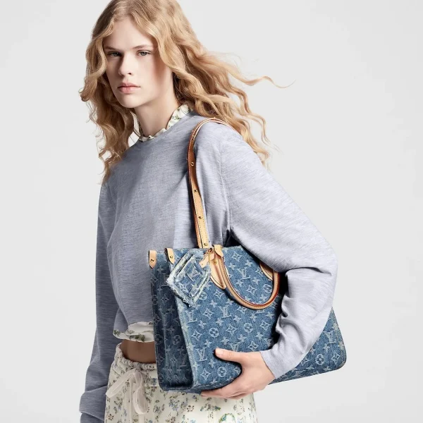 louis-vuitton-onthego-mm-monogra-87f5901b60ce.webp Louis Vuitton New Lv Remix Onthego Mm Denim Blue 35Cm M46871, Designer Handbags, Womens Purse, luxury bags