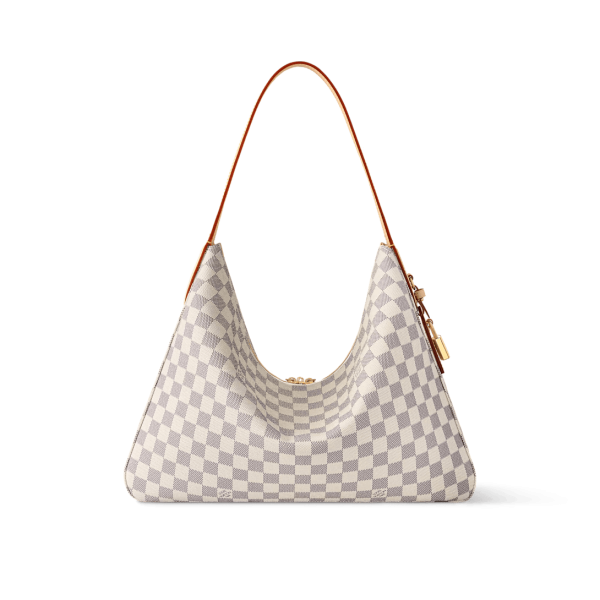 Louis Vuitton Slouchy MM Shoulder Bag Damier Azur 40cm/15.7in N00126, Designer Handbags, Womens Purse, luxury bags