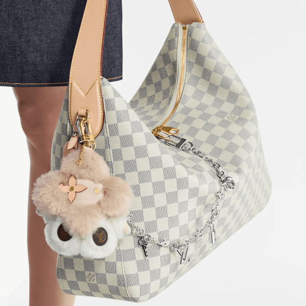 Louis Vuitton Slouchy MM Shoulder Bag Damier Azur 40cm/15.7in N00126, Designer Handbags, Womens Purse, luxury bags