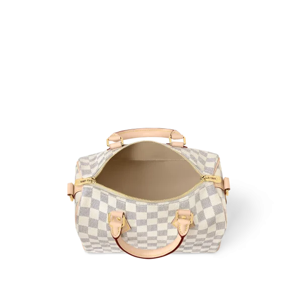 Louis Vuitton Speedy Bandoulire 25 Damier Azur Canvas 25cm N40608, Designer Handbags, Womens Purse, luxury bags