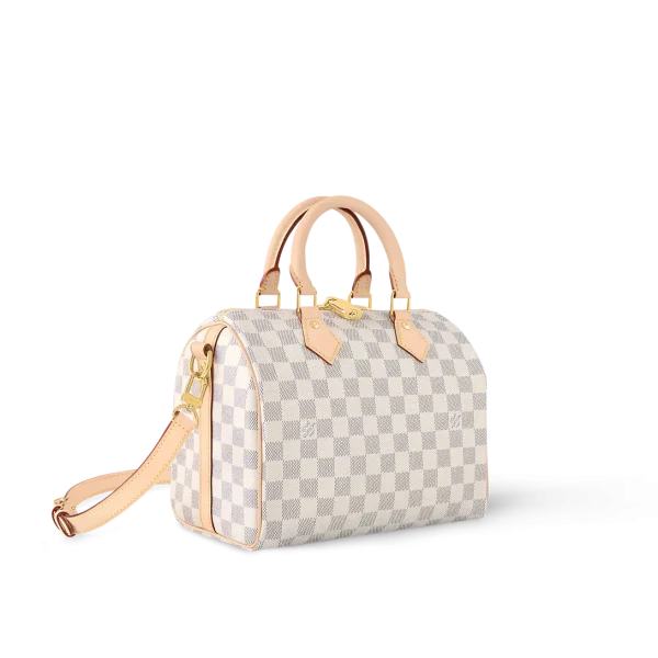 Louis Vuitton Speedy Bandoulire 25 Damier Azur Canvas 25cm N40608, Designer Handbags, Womens Purse, luxury bags