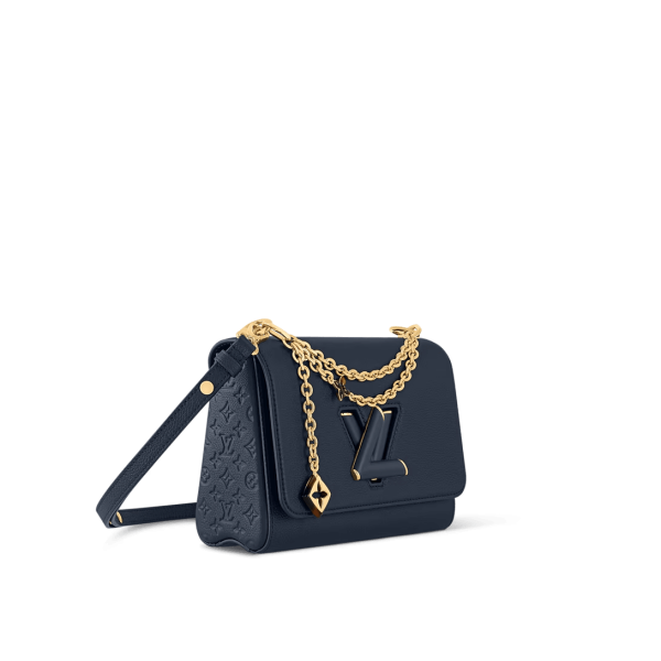 louis-vuitton-twist-mm-slim-M14342_PM1_Side_20view-90aeb4fdb28c.webp Louis Vuitton Twist MM Slim Medium Navy Taurillon Leather Shoulder Bag 23cm/9.1in M14342, Designer Handbags, Womens Purse, luxury bags