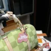 Louis Vuitton Keepall Bandouli Re Damier Canvas Green 35Cm N40671, Designer Handbags, Womens Purse, luxury bags