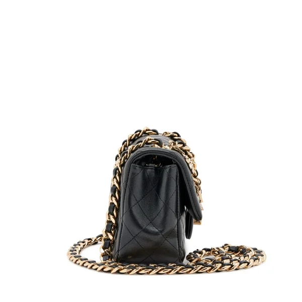 mrkt-czk8h-t3-03-scaled-1.webp Black Quilted Lambskin Mini Rectangular Coco Charms Flap Bag