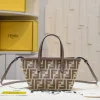 product_54626814_o_1-45429c87a188.webp Fendi Roll FF Beige Jacquard Mini Bag 16cm